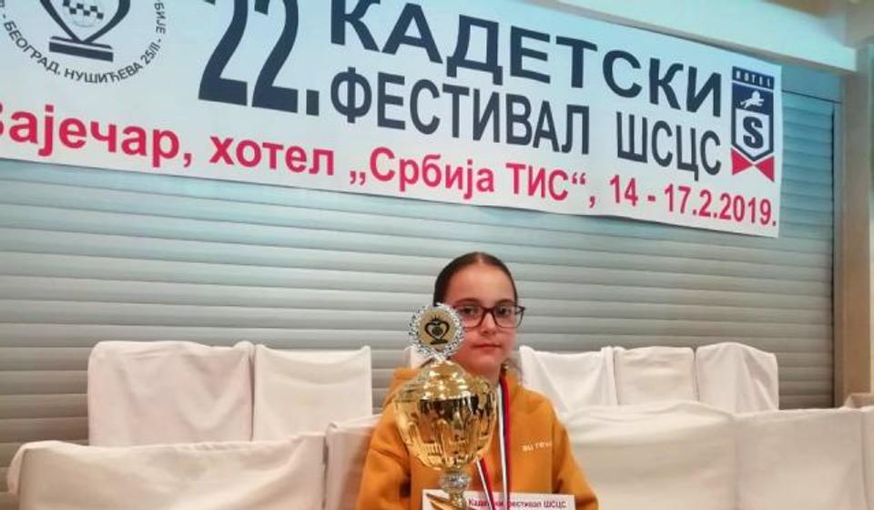Sofija Stojanović već ima zvanje majstorskog kandidata. Foto privatna arhiva