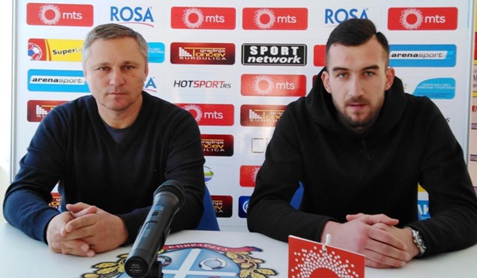 Milan Milanović i Nikola Vasiljević pred novinarima. Foto D. Mirčev