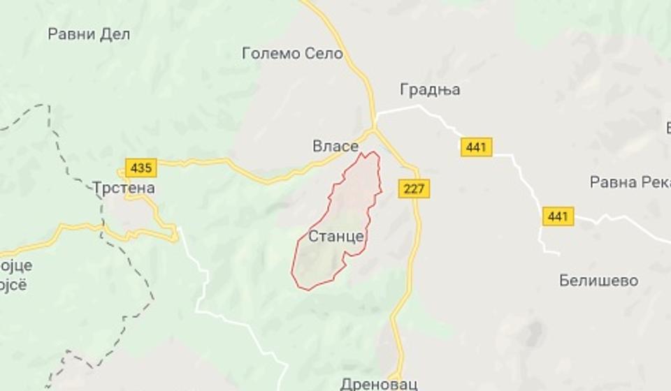 Područja Vlase - Poljanica u nedelju bez struje. Foto Screenshot VranjeNews 