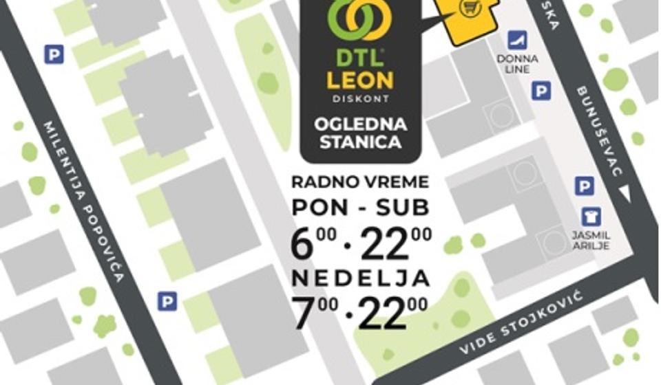 Klik na mapu za puni prikaz. Foto printscreen Leon DTL