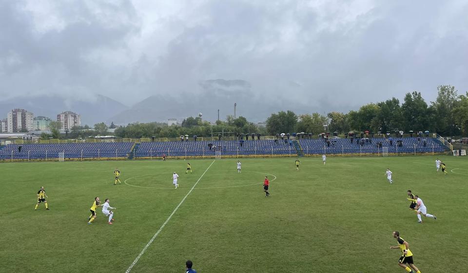 Detalj sa današnje utakmice na Stadionu Jumko. Foto Vranje news
