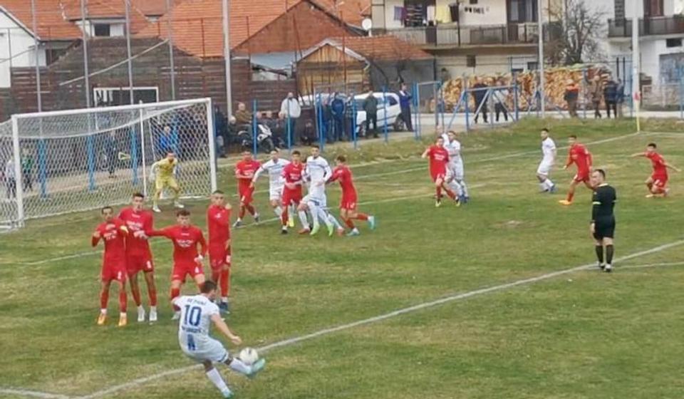Detalj sa utakmice Pčinja - Budućnost u Trgovištu. Foto FK Pčinja