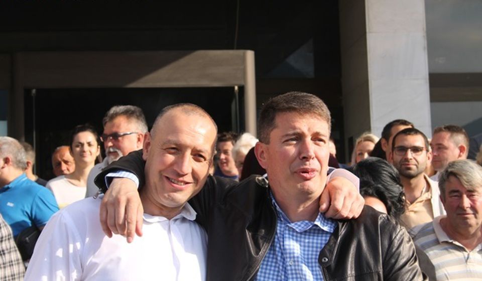 Dragan Stevanović Boske i Dragan Sentić (levo), predsednik Gradske opštine Vranjska Banja. Foto Vranje News