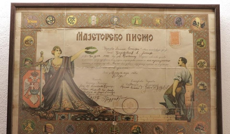Esnafsko (majstorsko) pismo pamuklijskog zanata Josifa L. Đorđevića (Vranje, 1932). Foto Vranje News