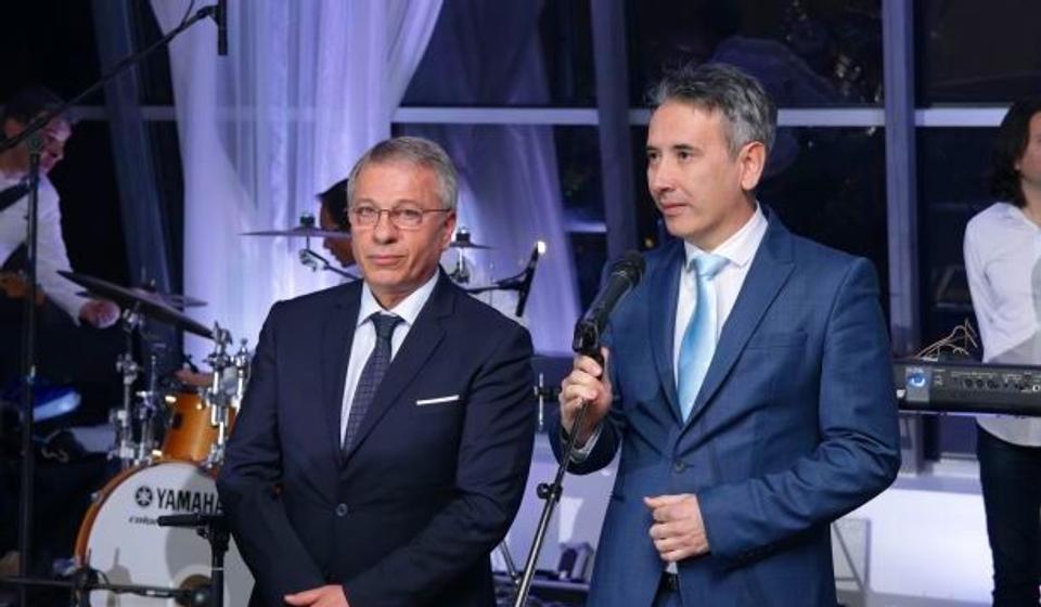 Gradonačelnik Vranja Slobodan Milenković (desno) i prof. dr Dragan Mikić. Foto Udruženje Vranjanaca