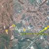 Lokacija blokade magistralnog puta Niš – Skoplje. Foto printscreen Google Earth