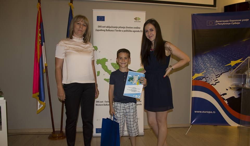 Milijan Jovanović iz vranjske Šeste škole, treći na konkursu. Foto Fejsbuk