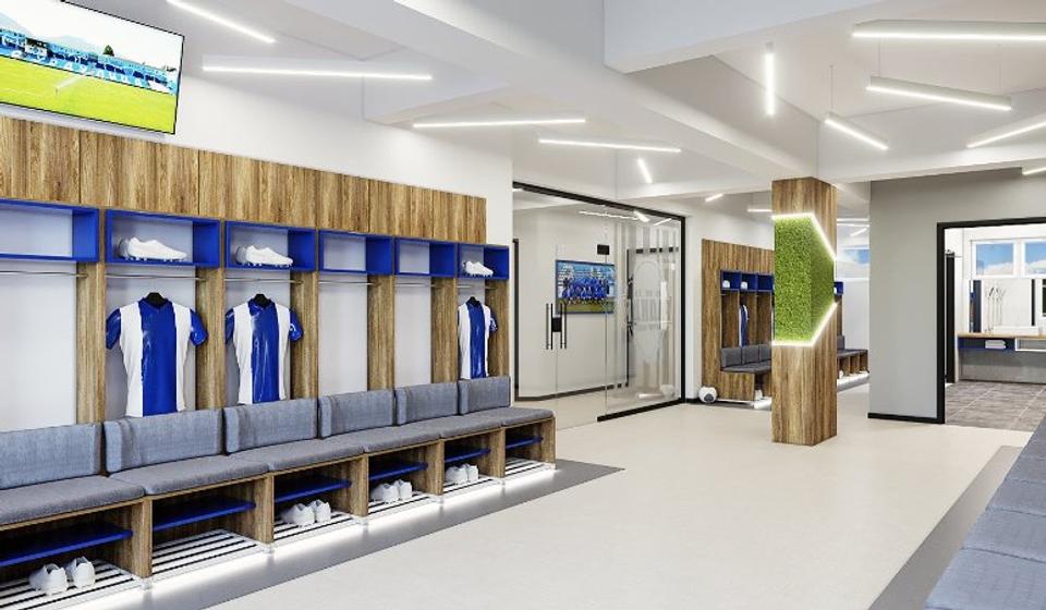 Klub ulaže u stvaranje boljih uslova za fudbalere: nove svlačionice na Gradskom stadionu u Surdulici. Foto FK Radnik