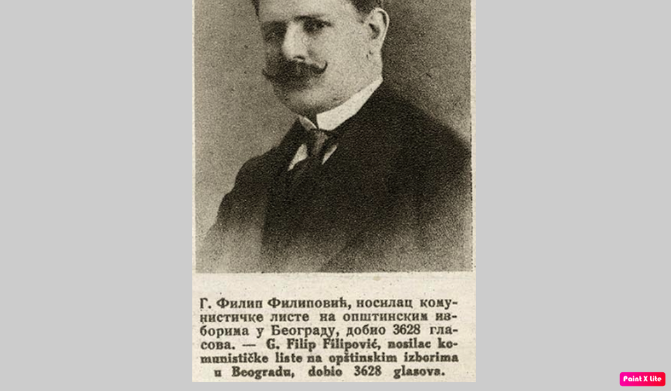 Filip Filipović kandidat komunističke liste za vranjski okrug (ne valjevski) dobio je najveći broj glasova. Foto arhiva T.R.S.