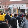 Fudbaleri Dinama štrajkovali su i u martu 2018 (detalj sa tog protesta). Foto VranjeNews