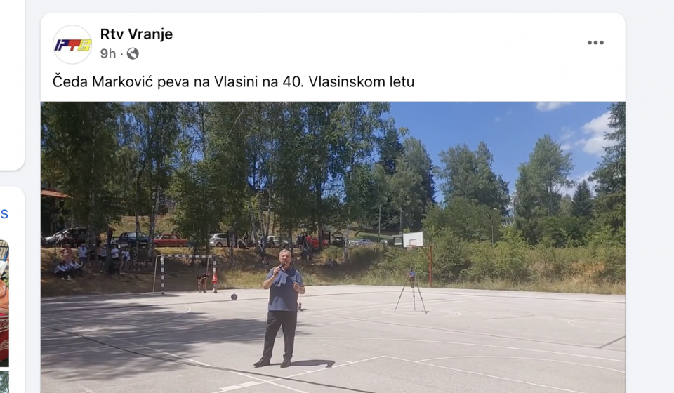 Duga noć čemerna, u mojoj duši pustinja: odlikovani pejač Čeda Žbevče. Foto Facebook (printscreen stranice RTV doo)