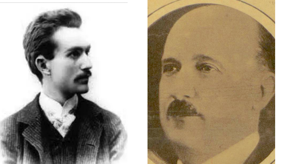 Josif Marinković (levo), horovođa Akademskog pevačkog društva 