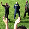 Dragan Antić Recko u vreme kada je FK Dinamo Vranje igrao u najelitnijem rangu takmičenja u Srbiji. Foto ilustracija Vranje News