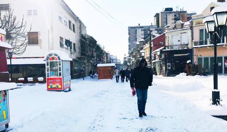 Centralno gradsko šetalište jutros. Foto Vranje News
