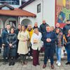 Članovi JS Vranje danas u porti Hrama Svete Trojice. Foto Vranje news