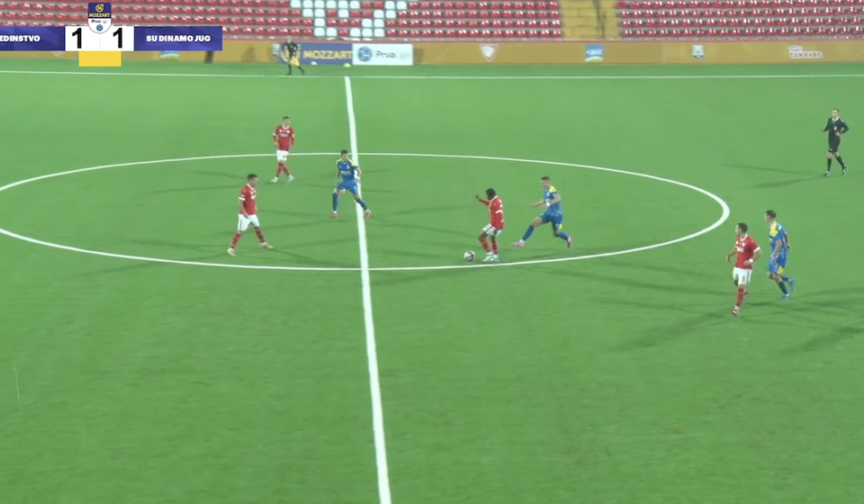 Detalj sa današnje utakmice na Ubu. Foto printscreen YouTube (kanal Prve lige)