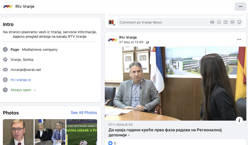 Hvala što ste došli, hvala, hvala Vama što ste goovrili, hvala i još jednom hvala, moglo je i kod nas, blizu je ali dobro, nismo se umorili. Foto facebook (printscreen stranice RTV doo)