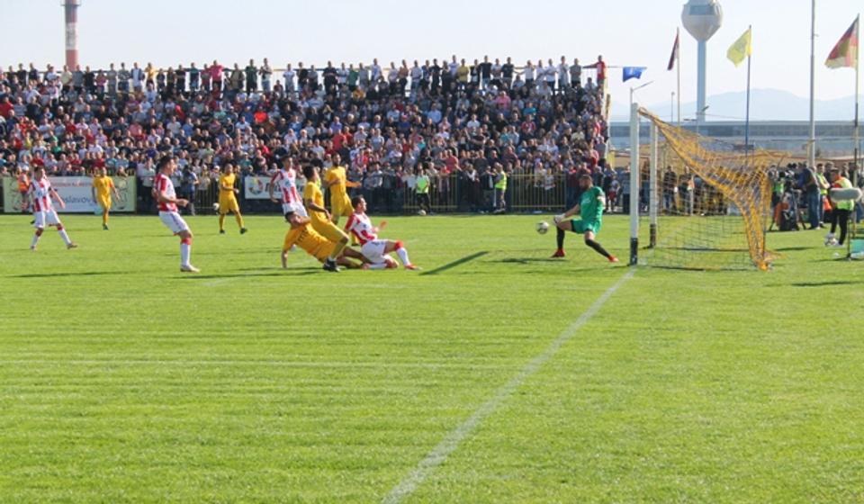 Prvi gol Zvezde, strelac Stojiljković. Foto VranjeNews