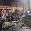 "Ostanite na bezbednom": sa sinoćnjeg protesta istim povodom u Vladičinom Hanu. Foto Vranje news