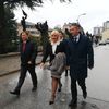 Mihajlovićeva sa načelnikom okruga Pejkovićem i gradonačelnikom Milenkovićem. Foto VranjeNews