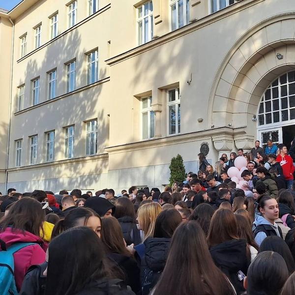 Sa jednog od protesta gimnazijalaca prošle godine u vreme podrške studentima. Foto Vranje news