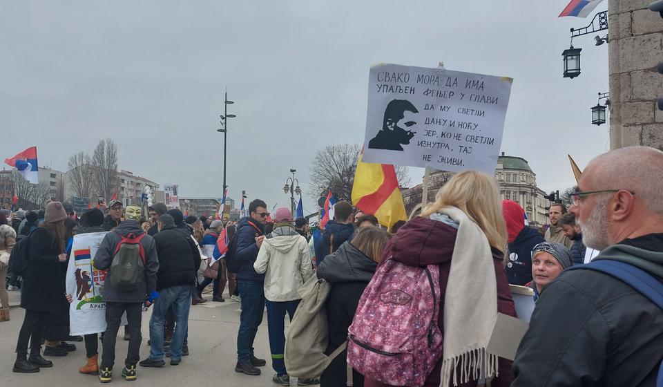 Detalj sa Studentskog edikta u Nišu. Foto Vranje news