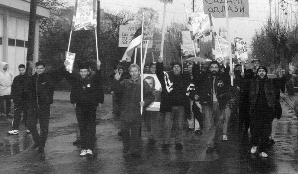 Protesti u Vranju pred 5. oktobar 2000. Foto lična arhiva