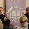 Milkica Miletić i Zoran Bognar, urednik izdavačke kuće Dereta, na književnoj večeri u Vranju. Foto Vranje News