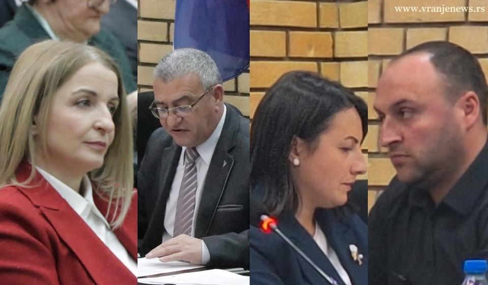Vrh gradske skupštine: S leva na desno Zorica Jović, Dragan Mihajlović, Jelena Maksić i Dragan Jovanović. Foto Vranje News