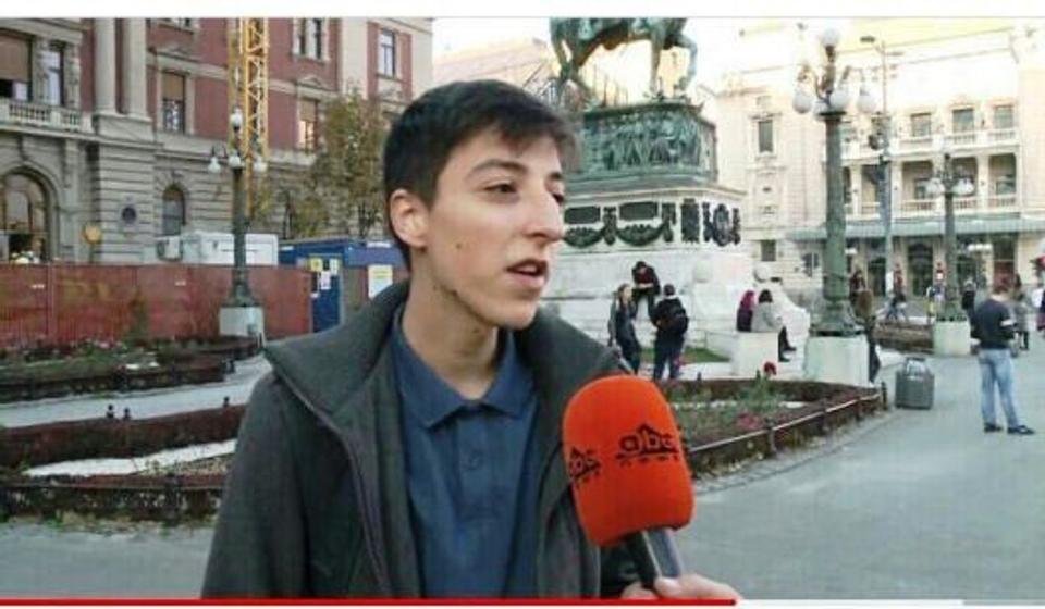 ntervju za albansku televiziju ABC News, o studiranju albanskog u Srbiji. Foto privatna arhiva