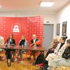 Svi glumci iz Nestajanja na okruglom stolu. Foto Vranje news