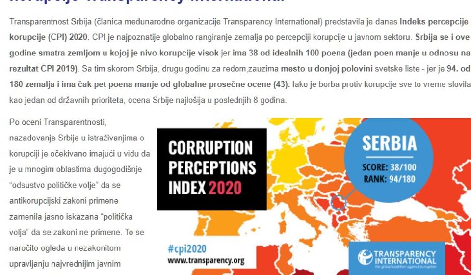 Foto printscreen www.transparentnost.org.rs
