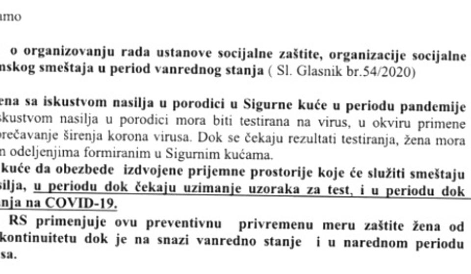Predlog Vladi (klik na dokument za uvećanje). Foto printscreen