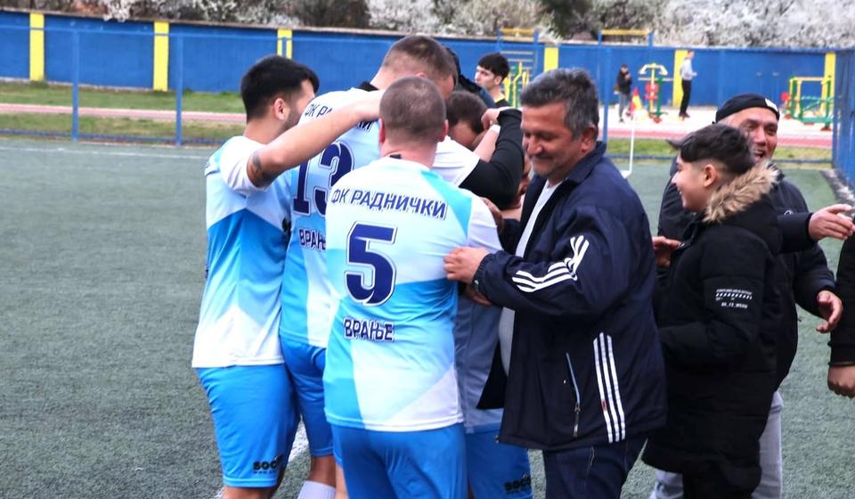Radost Vranjanaca nakon pobedonosnog gola. Foto FKR