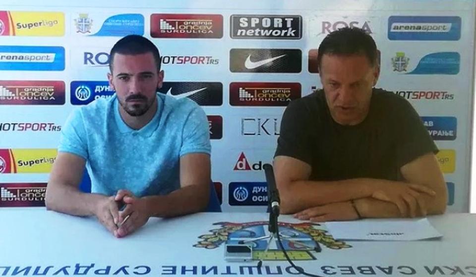 Stevanović i Dodić na konferenciji za medije. Foto FK Radnik