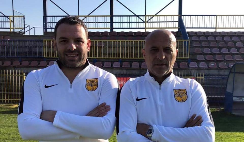 Ilčo Naumovski sa suspendovanim trenerom Dinama Draganom Antićem. Foto HotSport