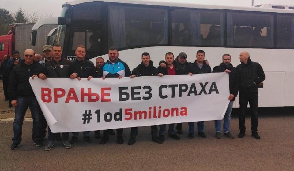 Od Ćuprije organizovano u koloni. Foto privatna arhiva