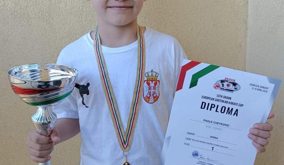 Pavle Cvetković je u petak postao evropski prvak u katama. Foto Vranje News
