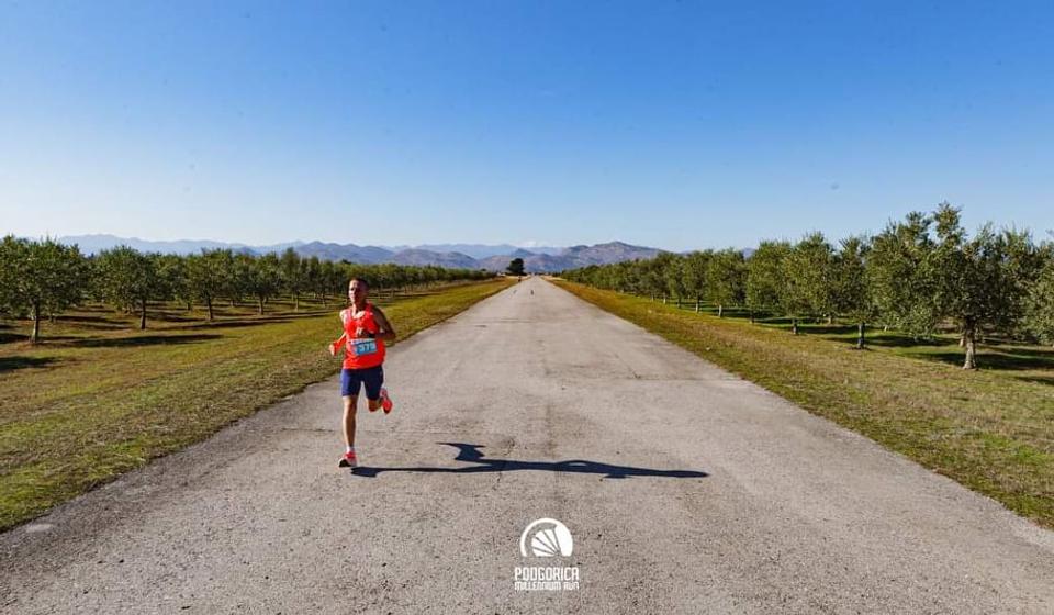 Kristijan Stošić na trci u Podgorici. Foto AK Vranjski maratonci