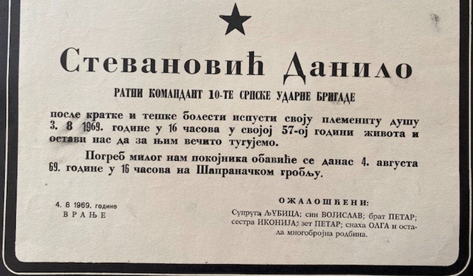 Plakate nekih značajnih ličnosti Vranja sačuvao je Rista Simonović. Foto arhiva T.R.S.