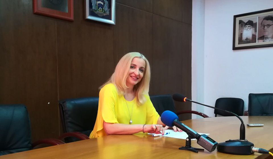 Gradska većnica Zorica Jović na konferenciji za medije. Foto VranjeNews