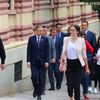 Ministar Stefanović pristiže u posetu Policijskoj upravi. Foto VranjeNews