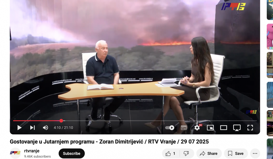 On ne gi samo gasi požari (u kratke hlače), on gi predosića požari. Foto YouTube (kanal RTV doo)