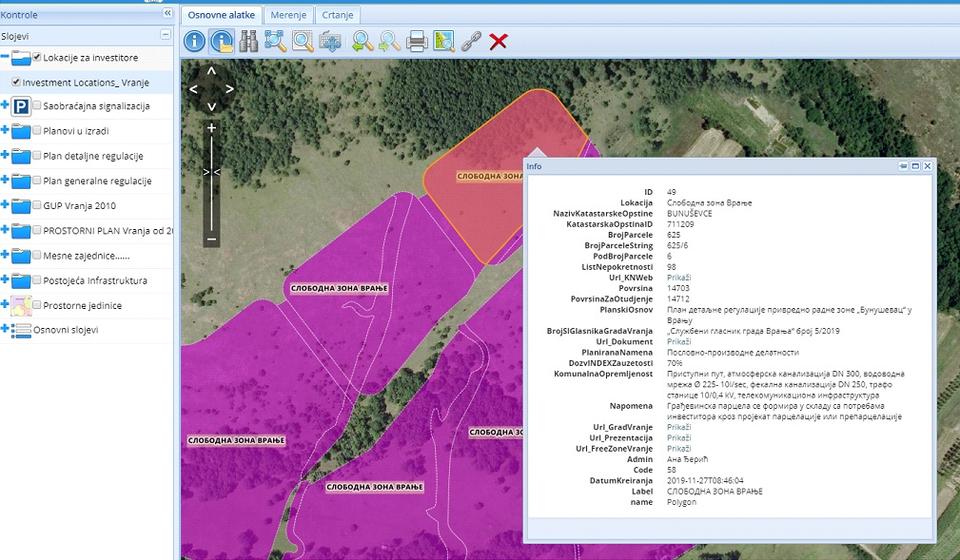 Investicione lokacije. Foto Grad Vranje