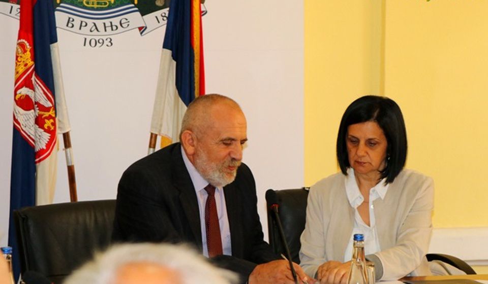 Marijan Rističević na sednici skupštinskog odbora u Vranju. Foto VranjeNews