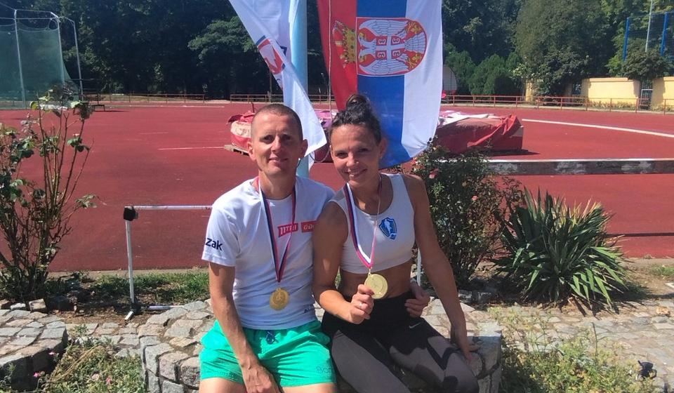Kristijan i Aleksandra Stošić. Foto AK Vranjski maratonci