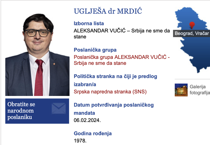 Uglješa Mrdić. Foto parlament.gov.rs