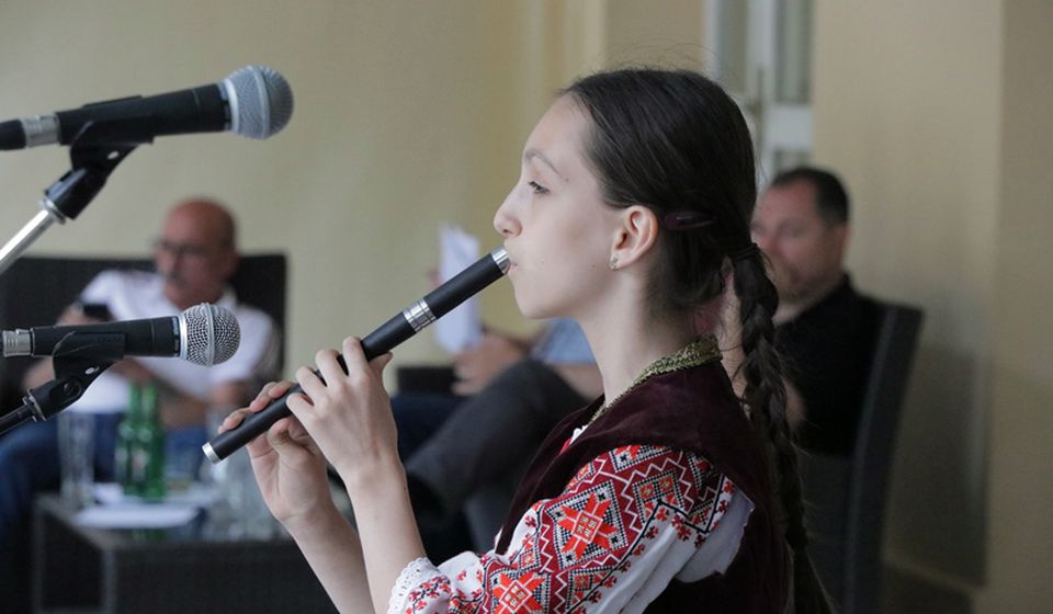 Anika Nikić iz Niša, najbolja u konkurenciji mladih frulaša do 12 godina. Foto Vranje News