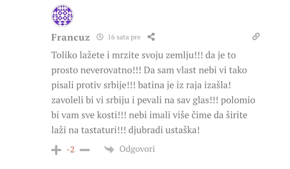 Preteći komentar upućen članovima Akademskog plenuma. Foto printscreen AP