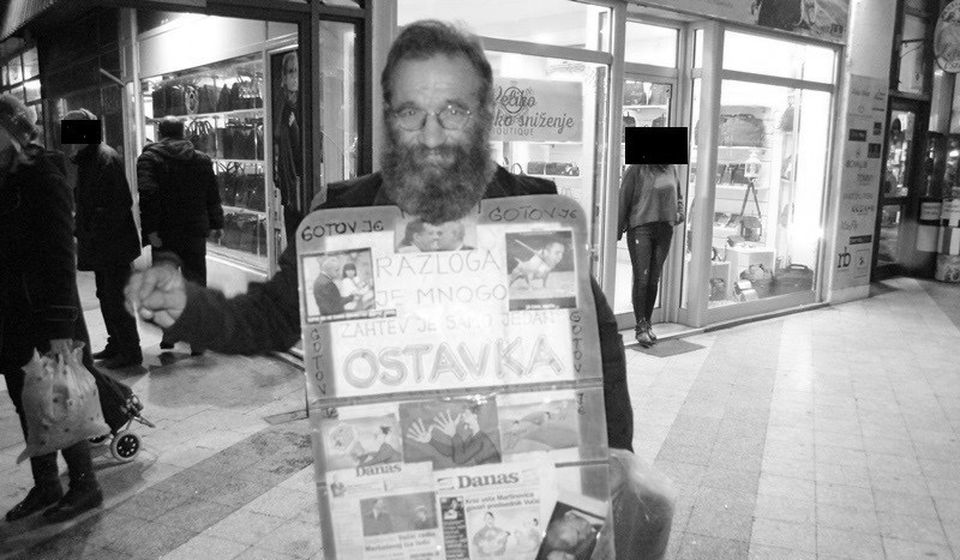 Dragan Stojanović Žuća na jednom od protesta u Vranju. Foto Vranje News